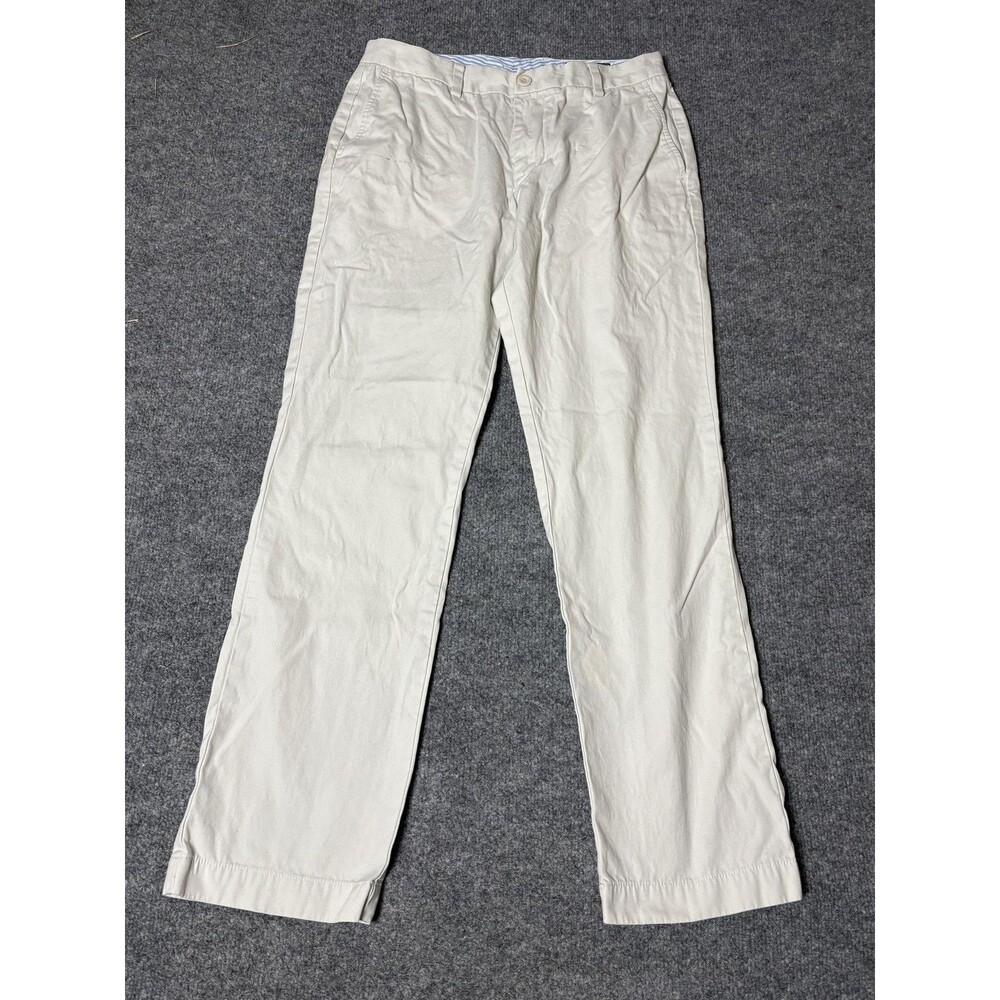 Vineyard Vines Chino Pants Mens 32x32 Beige Regular Fit Pleated Cotton Casual